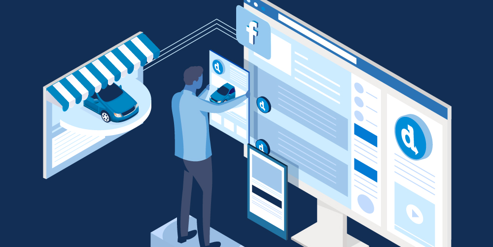 isometric-image-of-man-looking-at-facebook-maretplace-webpage